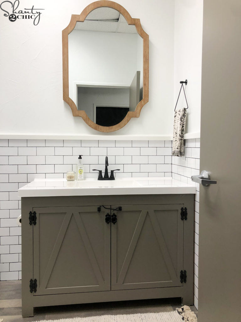 DIY Modern Farmhouse Bathroom Vanity