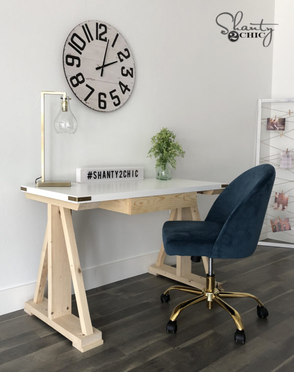 DIY Rustic Modern Writing Desk - Shanty 2 Chic