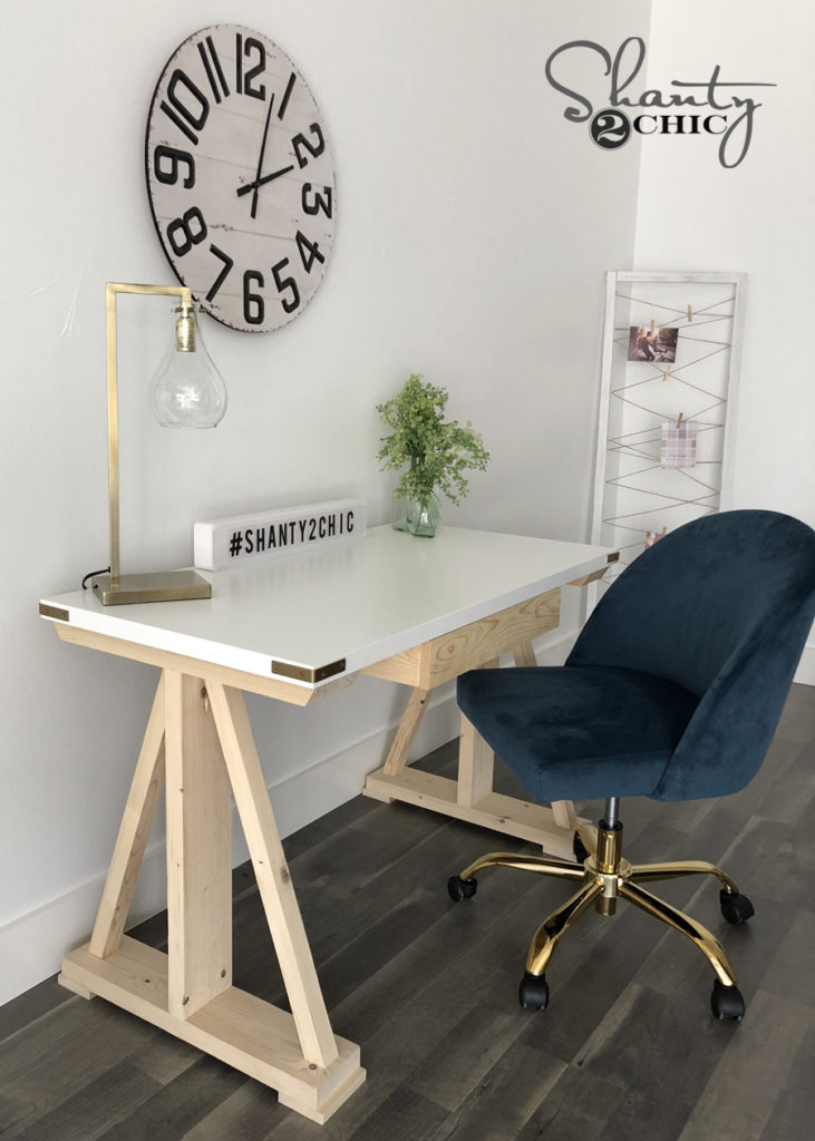 DIY Rustic Modern Writing Desk - Shanty 2 Chic