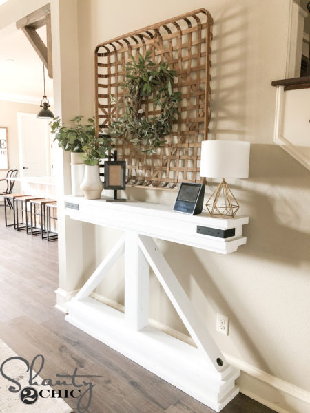 DIY Narrow Console Table - Shanty 2 Chic