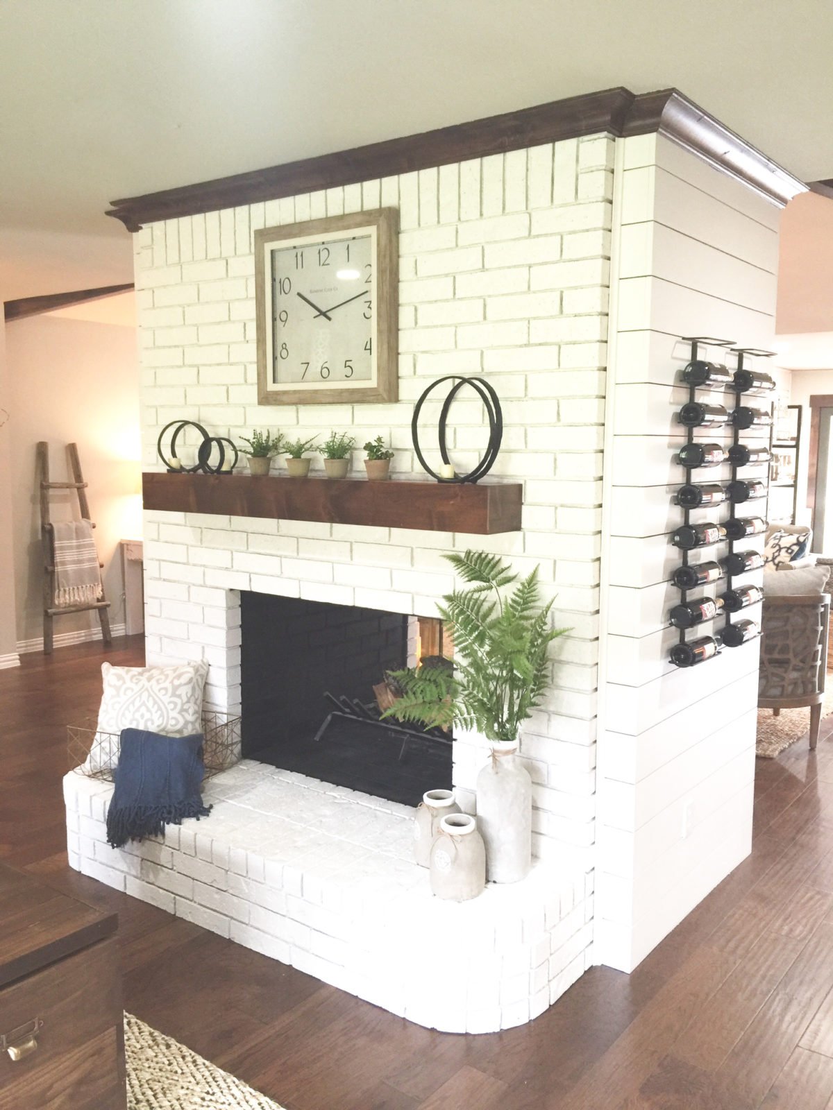 DIY Painted Brick Fireplace Shanty 2 Chic