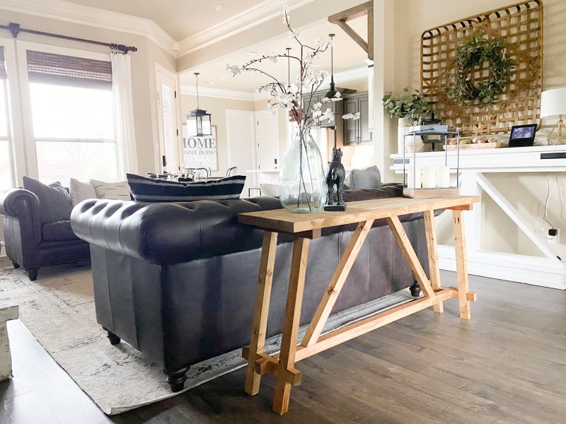 DIY Angled Console Table - Shanty 2 Chic