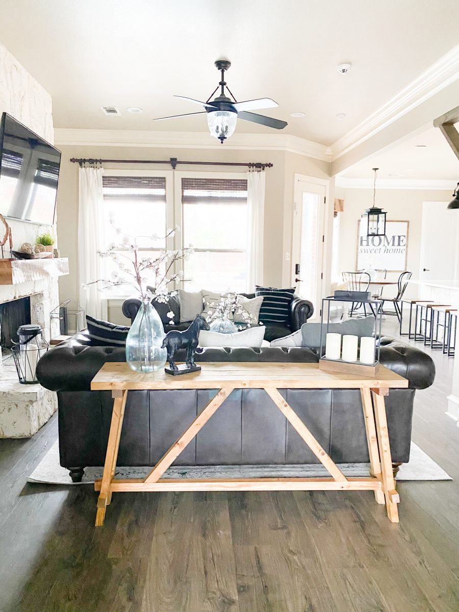 DIY Angled Console Table - Shanty 2 Chic
