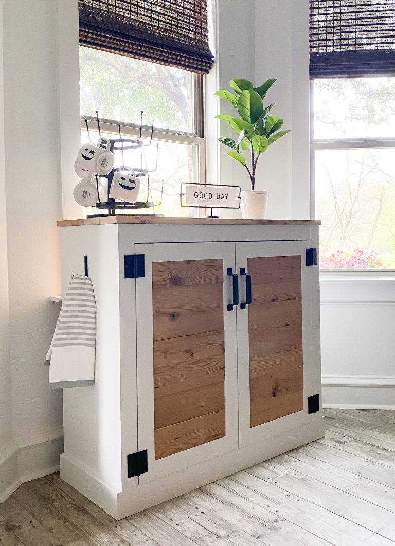 DIY Modern Farmhouse Coffee Cabinet