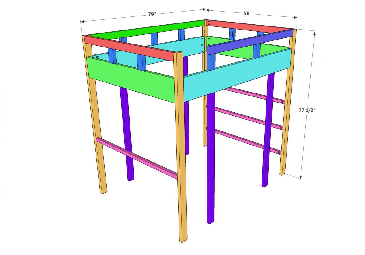Queen Loft Bed Plans Diy Hanaposy