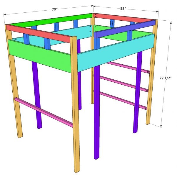 DIY Loft Bed Shanty 2 Chic