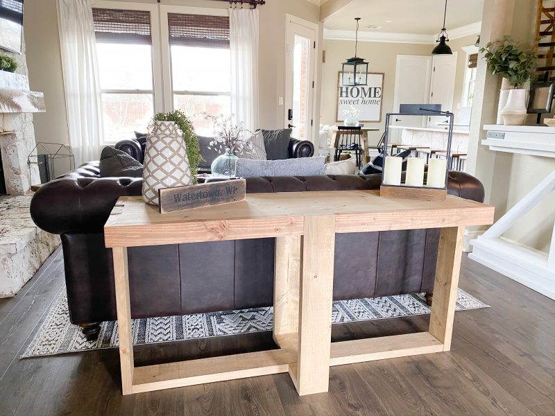 DIY Modern Farmhouse Console Table - Shanty 2 Chic