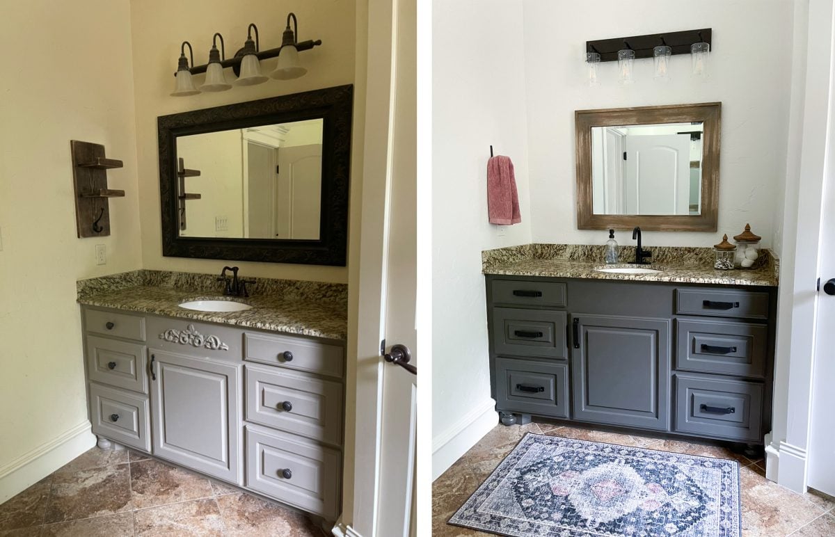 Painted Bathroom Cabinets Before And After | Cabinets Matttroy