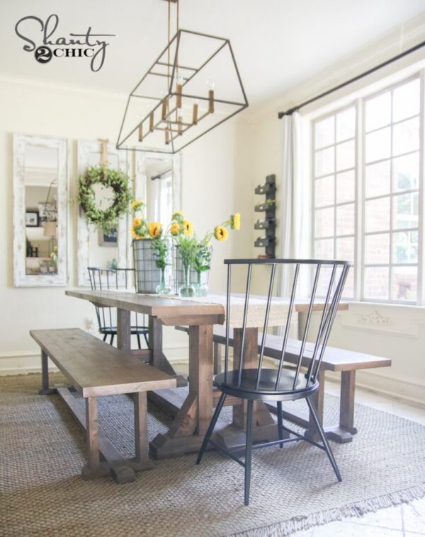 25+ Free DIY Dining Table Plans (Farmhouse, Modern, Round & More ...