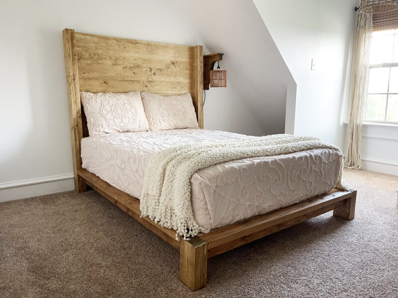 DIY Bed Frame and Wood Headboard Shanty 2 Chic