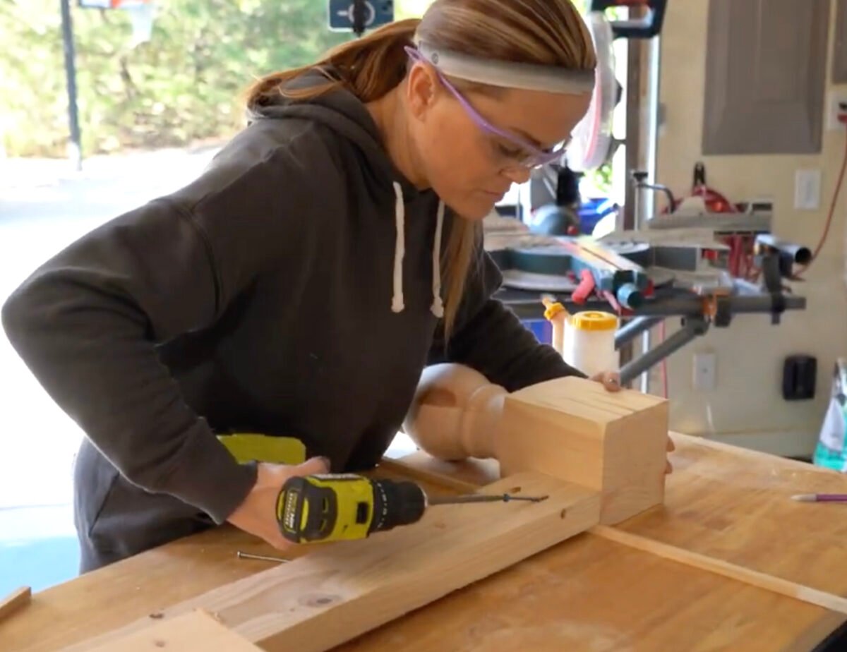 DIY Modern Farmhouse Turned Leg Dining Table Shanty 2 Chic