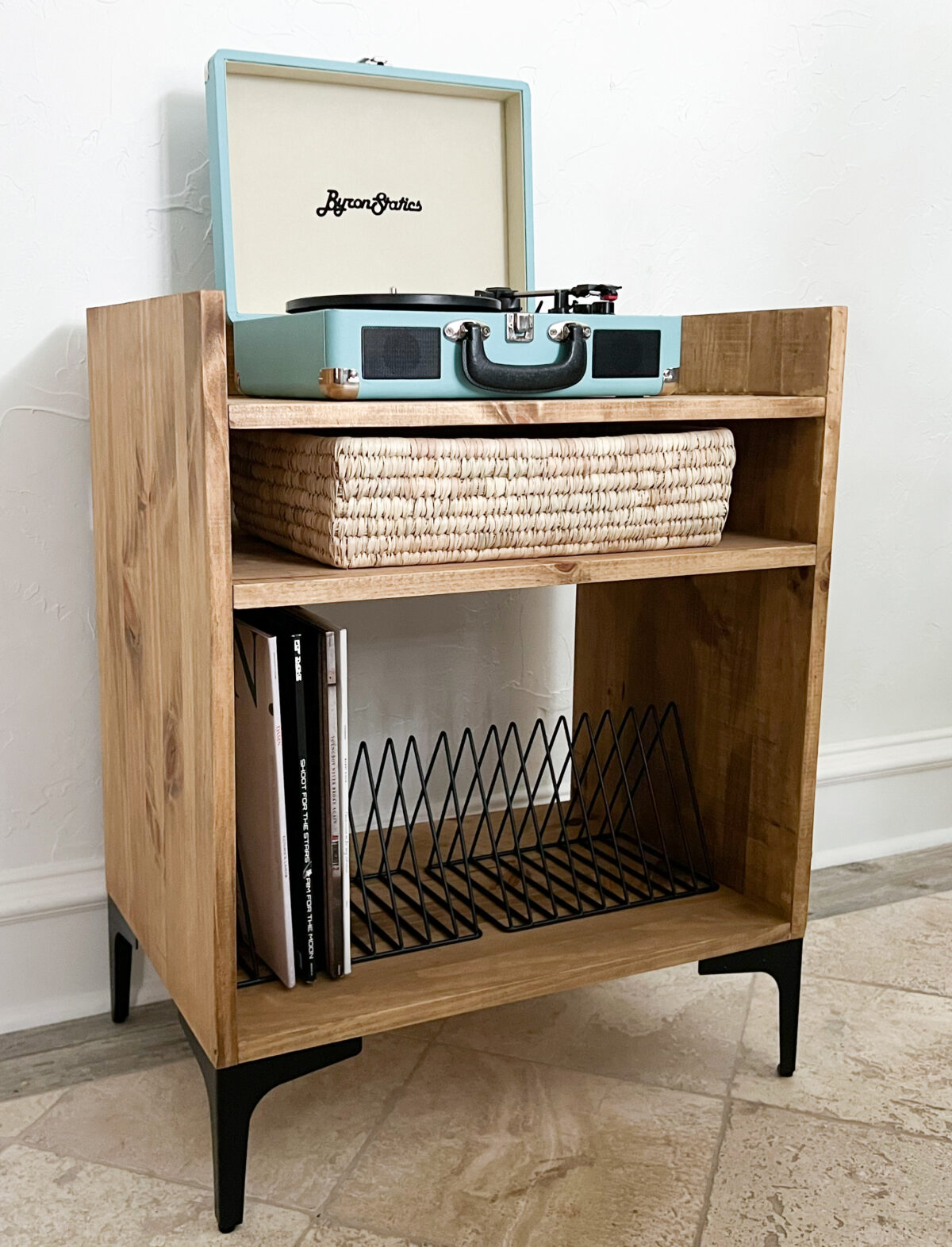 DIY Record Player Stand Shanty 2 Chic