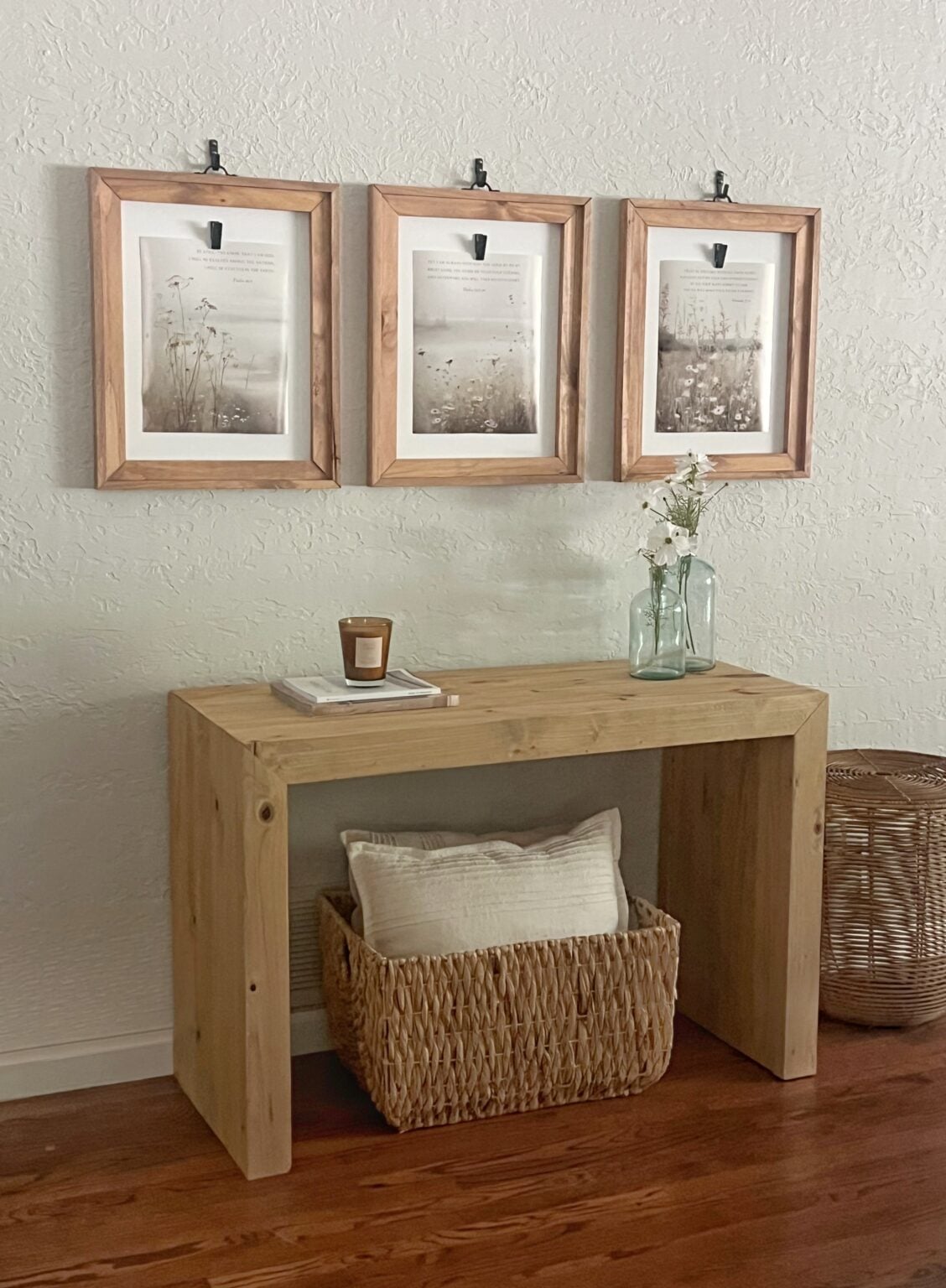 How to Build a DIY Waterfall Console Table (Free Plans + Video ...