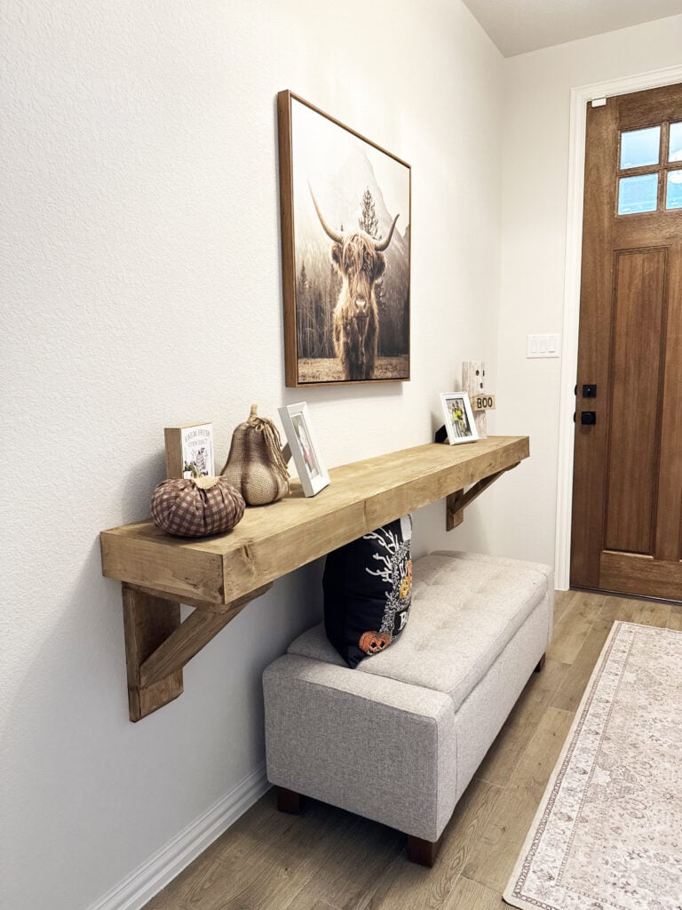 DIY Floating Console Table with Free Plans